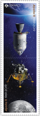 Canada Post issued two stamps marking the 1969 Moon landing!