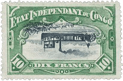 10f Belgian Congo centre invert, 1894