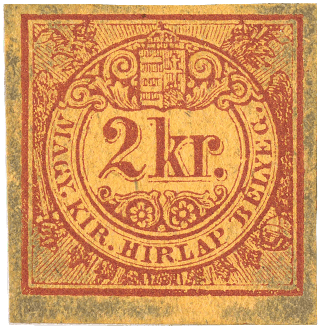 2kr Military Border newspaper tax stamp, 1868