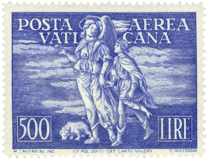 500L Tobias air post stamp, 1848