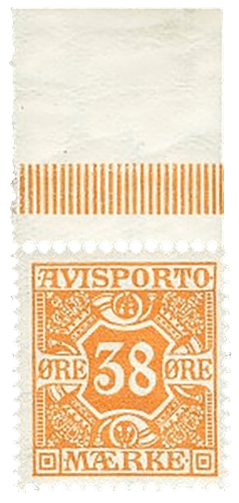 38o orange newspaper stamp, 1914
