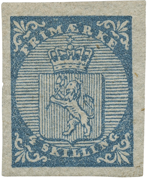 4 sk blue Coat of Arms stamp, 1855