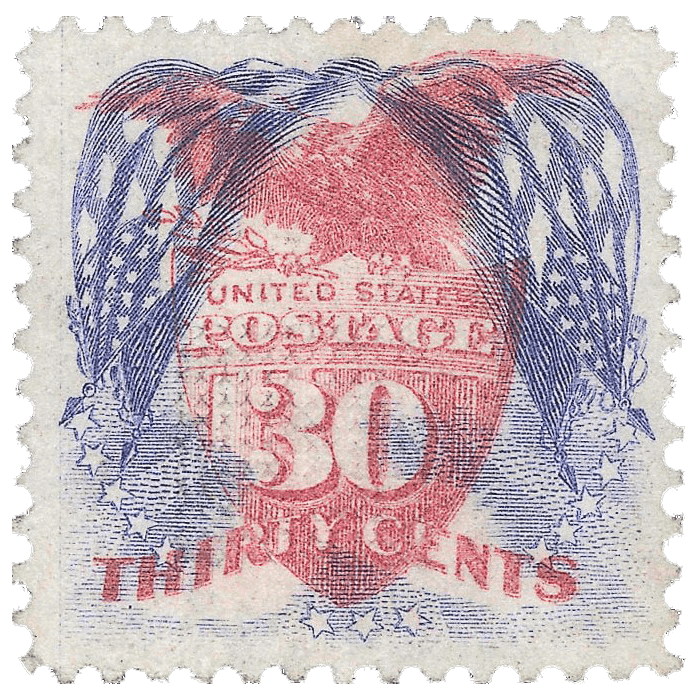 ESCUDO, AGILA Y BANDERAS, el sello raro de 1869