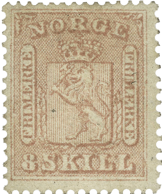 8s rose stamp, 1863