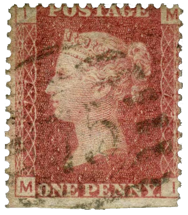 Penny Red stamp, 1841