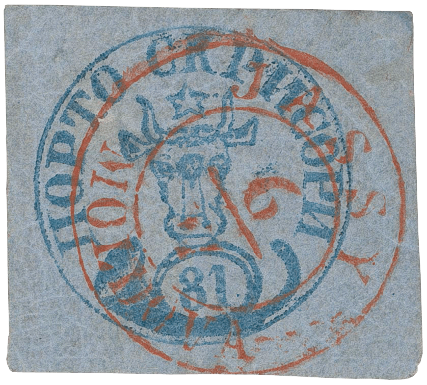 81 Parale Sello azul, 1858