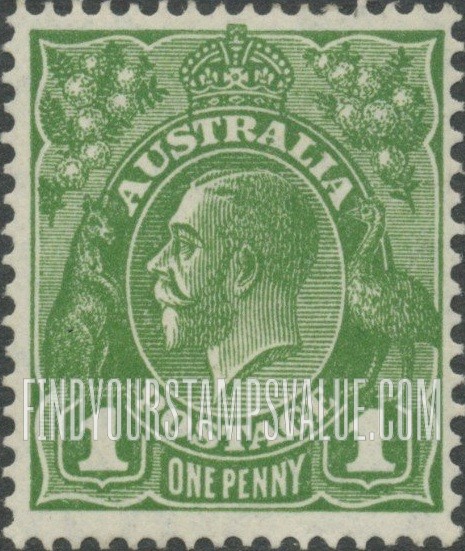 FindYourStampsValue: King George V: Types of 1913-1923 Issues