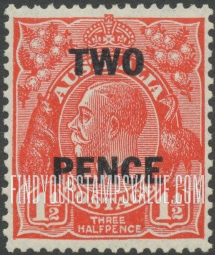 FindYourStampsValue: King George V: Surcharged