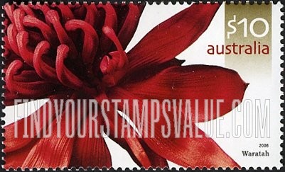 FindYourStampsValue: Flowers: Waratah