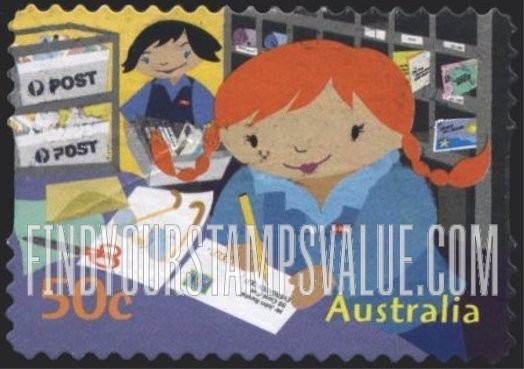 FindYourStampsValue: Postie Kate: Writing address on letter