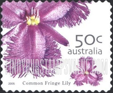FindYourStampsValue: Wild Flowers: Common fringe lily