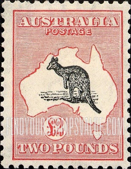 FindYourStampsValue: Kangaroo and Map