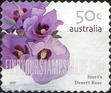 FindYourStampsValue: Flowers: Sturt’s desert rose