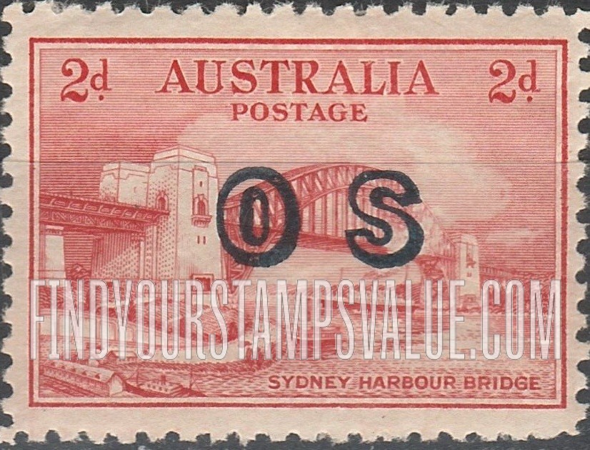 FindYourStampsValue: OFFICIAL - Sydney Harbor Bridge: On Regular Issues of 1928-32