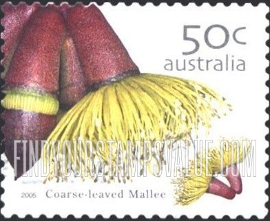 FindYourStampsValue: Wild Flowers: Coarse-leaved mallee