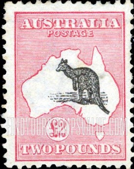 FindYourStampsValue: Kangaroo and Map