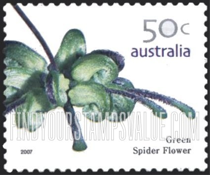 FindYourStampsValue: Flowers: Green spider flower