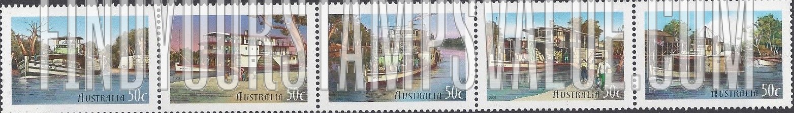 FindYourStampsValue: Murray River Shipping, 150th Anniversary