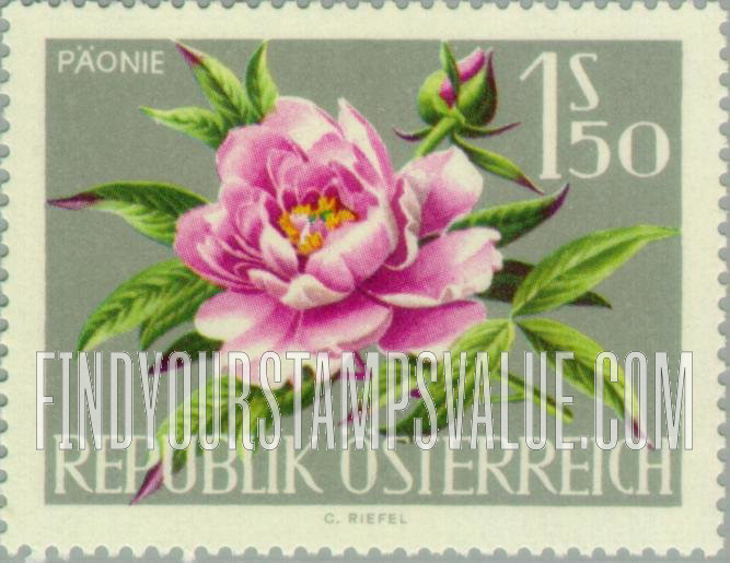 FindYourStampsValue: Flowers: Peony
