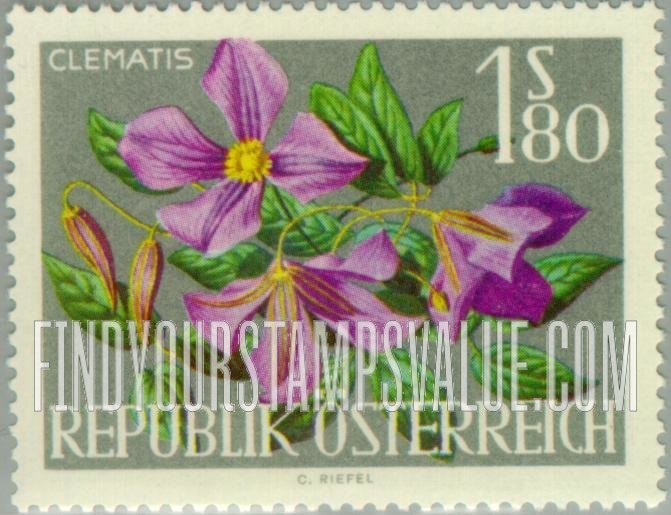FindYourStampsValue: Flowers: Clematis