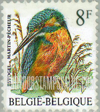 FindYourStampsValue: Birds: Martin-pecheur
