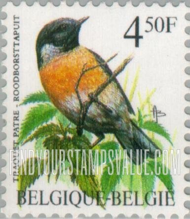 FindYourStampsValue: Birds: Traquet Patre