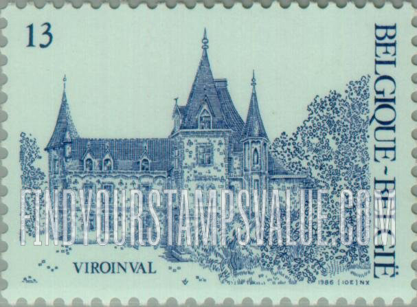 FindYourStampsValue: Licot Castle, Viroinval