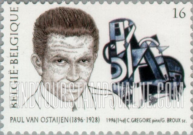 FindYourStampsValue: Music and Literature: Paul Van Ostaijen (1896-1928), writer