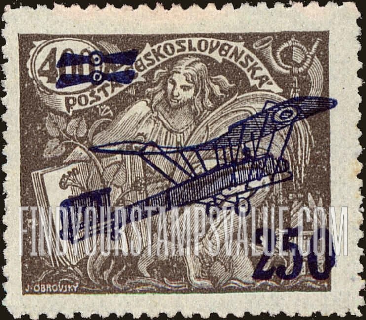 FindYourStampsValue: AIR POST STAMPS - Agriculture and Science: Stamps of 1920 Surcharged in Violet