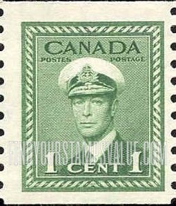 FindYourStampsValue: Coil Stamps: George VI Types of 1942