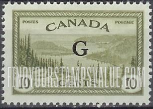 FindYourStampsValue: Official Stamps - Great Bear Lake, Mackenzie overprinted in black