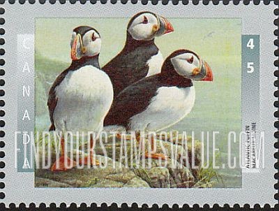 FindYourStampsValue: Birds: Atlantic Puffin