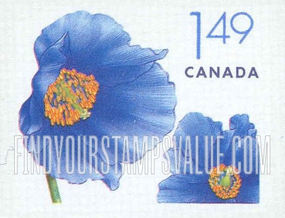 FindYourStampsValue: Flowers: Himalayan blue poppy