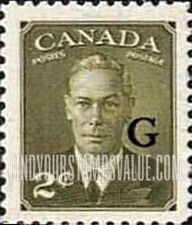 FindYourStampsValue: Official Stamps - King George VI  overprinted in black