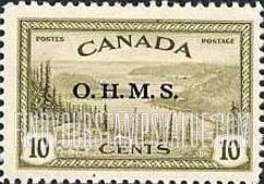 FindYourStampsValue: Official Stamps - Great Bear Lake, Mackenzie overprinted in black