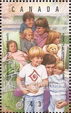 FindYourStampsValue: Adults, children playing.