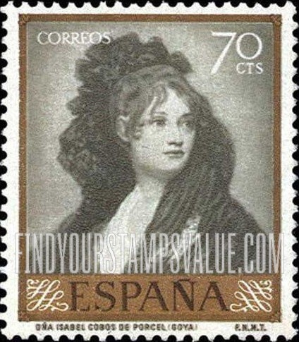 FindYourStampsValue: Goya Paintings: Isabel Cobos de Porcel
