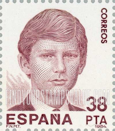 FindYourStampsValue: Espana ’84 (Spanish Royal Family): Prince of Asturias Felipe de Borbon