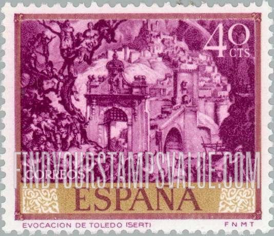 FindYourStampsValue: Sert Paintings: Evocation of Toledo