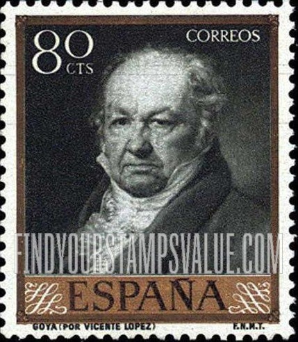 FindYourStampsValue: Goya Paintings: Goya by Vicente Lopez