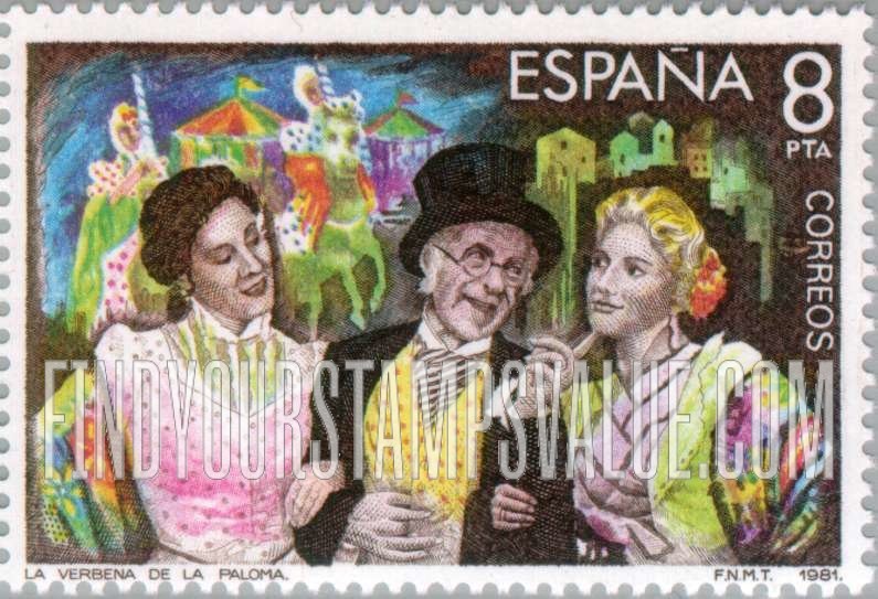 FindYourStampsValue: Operetta composers and scenes from their works: Verbena of Paloma