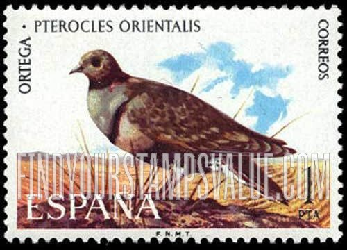 FindYourStampsValue: Birds: Black-bellied sand grouse