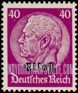 FindYourStampsValue: OCCUPATION - Stamps of Germany 1933-36: Overprinted in Black