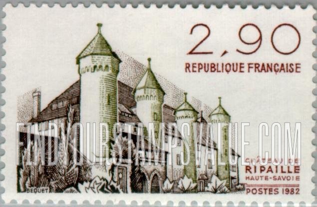 FindYourStampsValue: Tourist Issue: Chateau Ripaille, Haute-Savoie