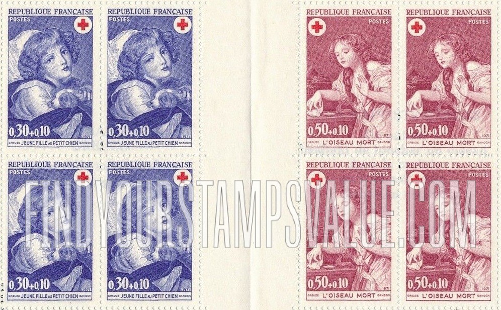 SEMI-POSTAL - “The Dead Bird” and  Girl with Dog , by Jean Baptiste Greuze