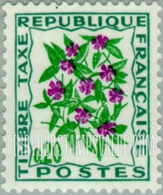 FindYourStampsValue: POSTAGE DUE - Flowers: Violets