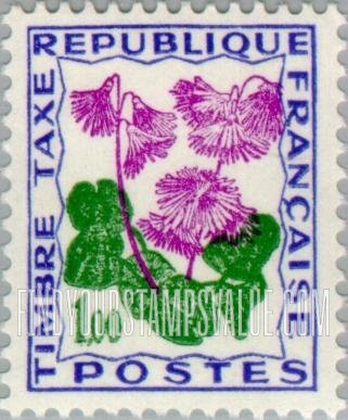 FindYourStampsValue: POSTAGE DUE - Flowers: Soldanel