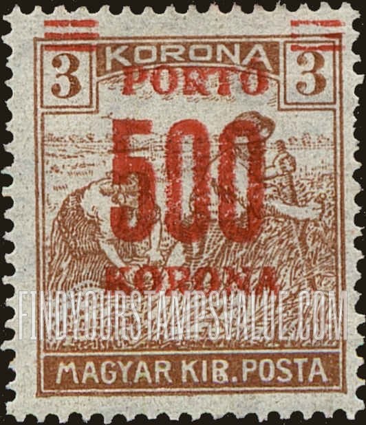 FindYourStampsValue: POSTAGE DUE STAMPS - Harvesting Wheat: Postage Issues Surcharged