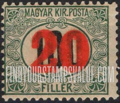 FindYourStampsValue: POSTAGE DUE STAMPS - Numeral Value: Surcharged in Red