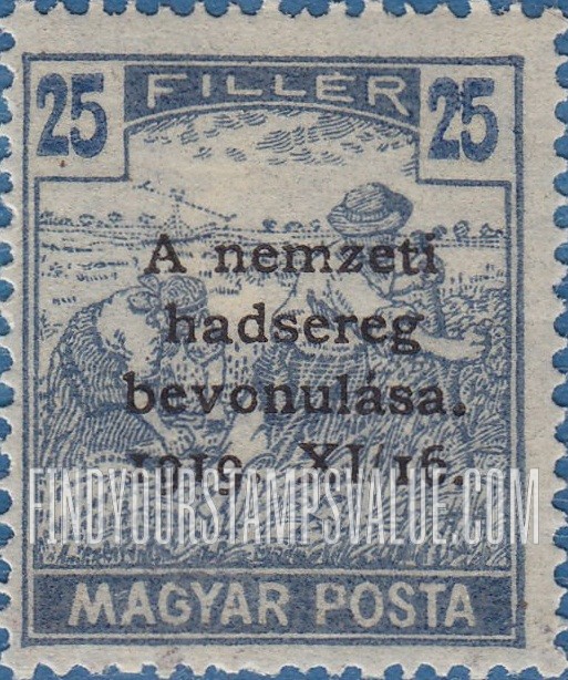 Harvesting Wheat: Stamps of 1919 Overprinted in Black